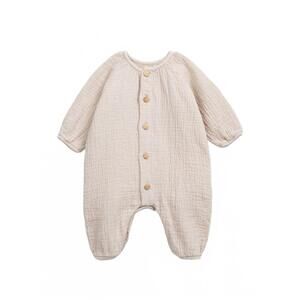 NEW PLAY UP unisex gauze romper in sand